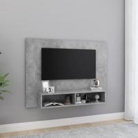 Tv-wandmeubel 120x23,5x90 cm bewerkt hout betongrijs