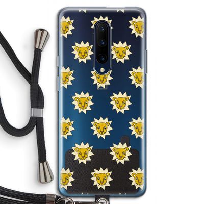Leeuwenkoppen: OnePlus 7 Pro Transparant Hoesje met koord