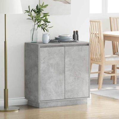 Dressoir met plank Beton Grijs 71 x 34,5 x 75 cm Bewerkt hout
