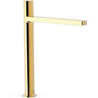 Wastafelkraan Tres Project | Opbouw | Mengkraan | Hoog model | 1-knop | Rond | 24k Goud glans