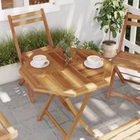 Tafelblad achthoekig 70x70x2,5 cm massief teakhout