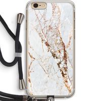 Goud marmer: iPhone 6 PLUS / 6S PLUS Transparant Hoesje met koord