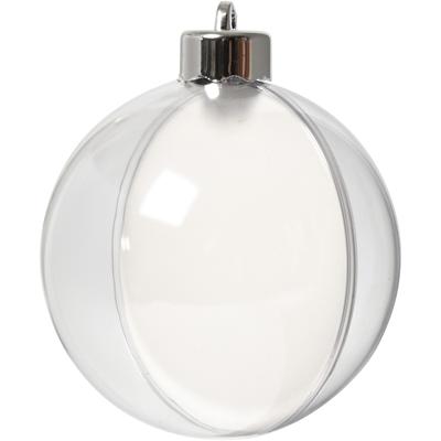 Creativ Company decoratie kerstballen tweedelig, 5st.