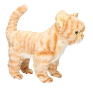 Hansa knuffel kitten - poes/kat - rood - 30 cm - pluche - knuffeldier - rode kater