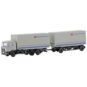 Minis by Lemke LC4634 N Vrachtwagen MAN F90 3-assige wissellaadbak-hangertrein DB goederenvervoer over de weg