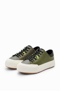 Sneakers met plateauzool en studs - GREEN - 41