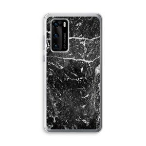 Zwart marmer: Huawei P40 Transparant Hoesje