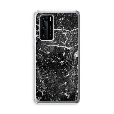 Zwart marmer: Huawei P40 Transparant Hoesje