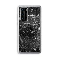 Zwart marmer: Huawei P40 Transparant Hoesje Zwart marmer: Huawei P40 Transparant Hoesje