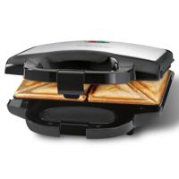 Clatronic ST 3778 Sandwich toaster Anti-aanbaklaag RVS, Zwart
