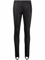 MSGM legging à effet métallisé - Noir