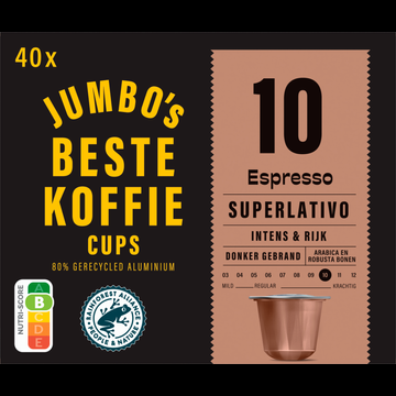 Jumbo&apos;s Espresso Superlativo Koffiecups 40 Stuks