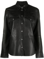 Zadig&Voltaire chemise Thelma à boutons pression en cuir - Noir - thumbnail