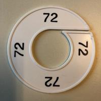 Maatring 9cm wit/zwart 72