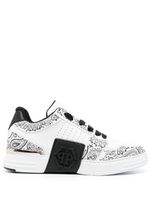 Philipp Plein Royal Street paisley-print low-top sneakers - Blanc - thumbnail