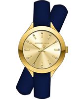 Horlogeband Michael Kors MK2552 Onderliggend Leder Blauw 14mm