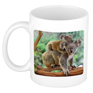 Dieren foto mok koala - koalaberen beker wit 300 ml