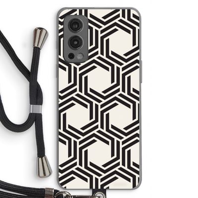 Geometrisch patroon: OnePlus Nord 2 5G Transparant Hoesje met koord