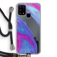 Zweverige regenboog: Samsung Galaxy M31 Transparant Hoesje met koord