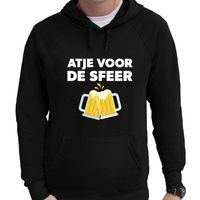 Apres ski hoodie Atje voor de sfeer zwart heren - Wintersport capuchon sweater