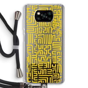Majorelle Blue Print: Xiaomi Poco X3 Pro Transparant Hoesje met koord