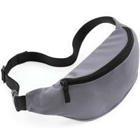 Heuptasje/buideltasje - 1x - grijs - 38 cm - festivaltasjes - Reis/vakantie/wandel tasje