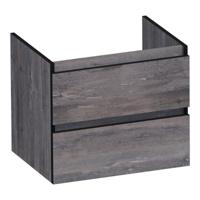 Brauer Joy Edge Onderkast 60 cm - met 2 Softclose Lades Greeploos en 1 Sifon Uitsparing - Driftwood