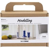 Creativ Company Mini hobbyset boetseren, kandelaar, ultra marine, 1 doos