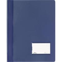 Durable DURALUX 268007 Snelhechtmap Donkerblauw DIN A4+ Etiketvenster (90 x 57 mm), Scheurbescherming, Binnentas (achterkant)
