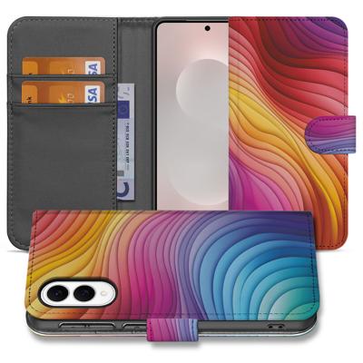 Book Case voor Samsung Galaxy S25 Edge Regenboog Book Case voor Samsung Galaxy S25 Edge Regenboog
