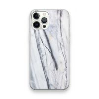 Gestreepte marmer: iPhone 12 Pro Max Transparant Hoesje