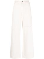 P.A.R.O.S.H. pantalon taille haute à poches multiples - Blanc - thumbnail