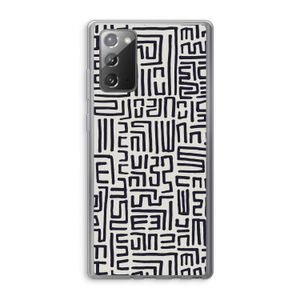 Moroccan Print: Samsung Galaxy Note 20 / Note 20 5G Transparant Hoesje