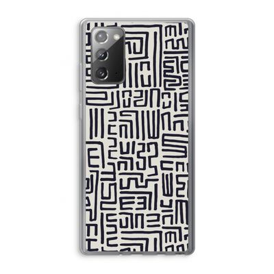 Moroccan Print: Samsung Galaxy Note 20 / Note 20 5G Transparant Hoesje