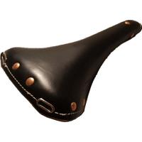 Selle Monte Grappa Monte grappa zadel old sporting leer zwart
