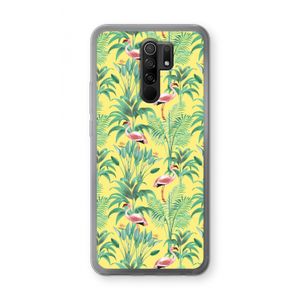 Flamingo party: Xiaomi Redmi 9 Transparant Hoesje