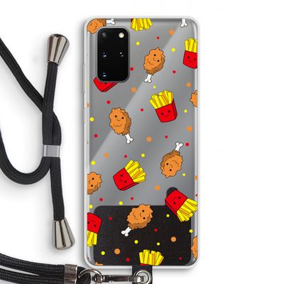 Chicken 'n Fries: Samsung Galaxy S20 Plus Transparant Hoesje met koord