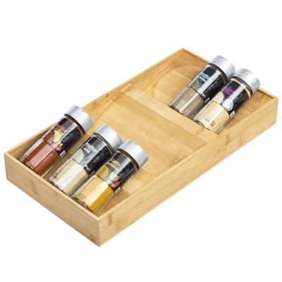 HI Kruidenrek - lade organizer 3-laags - bamboe hout - 20x38x5 cm - overzichtelijk HI Kruidenrek - lade organizer 3-laags - bamboe hout - 20x38x5 cm - overzichtelijk
