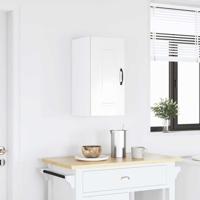Keukenwandkast Kalmar bewerkt hout hoogglans wit