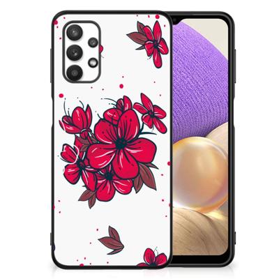Samsung Galaxy A32 5G Bloemen Hoesje Blossom Red