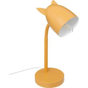 Kinderkamer bureaulamp - met oortjes - geel - metaal - 18 x 12,5 x 31 cm - tafellamp