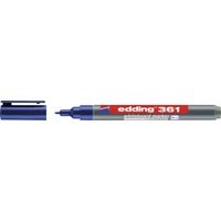 Viltstift edding 361 whiteboard rond 1mm blauw - thumbnail