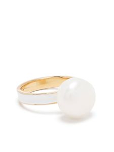 BEATRIZ PALACIOS bague White Moon sertie de perles - Or