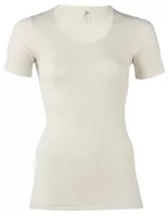 Dames T-Shirt Katoen Engel Natur, Kleur Gebroken wit, Maat 46/48 - Extra Large