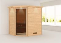 Karibu | Svea Sauna met Dakkraag | Antracietglas