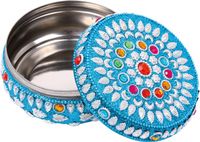 Small Foot sieradendoosje blauw/zilver 7 x 12 cm - thumbnail