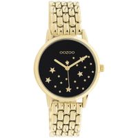 OOZOO C11029 Horloge Timepieces staal goudkleurig-zwart 34 mm