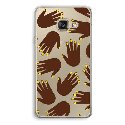 Hands dark: Samsung A3 (2017) Transparant Hoesje