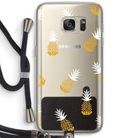 Ananasjes: Samsung Galaxy S7 Transparant Hoesje met koord