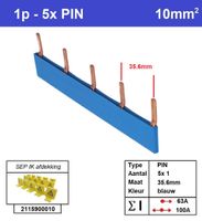 SEP Verdeelkam 1f pin 5 mod 36mm blauw P01105B00
